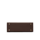 Mary Genuine Leather Handbag (Brown)