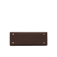 Mary Genuine Leather Handbag (Brown)